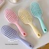 Fluffy High Crown Women's Mosquito Repellent Comb for Long Hair - Styling & Massage Curve Rib Comb