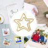 100PCS Star Shaped Funny Cute Paperclips Gold Color with Storage Box Cute Paper Clips 2.9*2.9cm Plastic-coated Metal