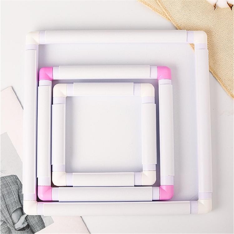 3 Size Crosses Stitching Hoop Embroidery Frame Square Embroidery Hoop PVC Clip Frame for Craft Enthusiasts