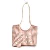 Bags Women's New Trendy Fashion Striped Class Commuter Shoulder Bag Large Capacity Tote Bag