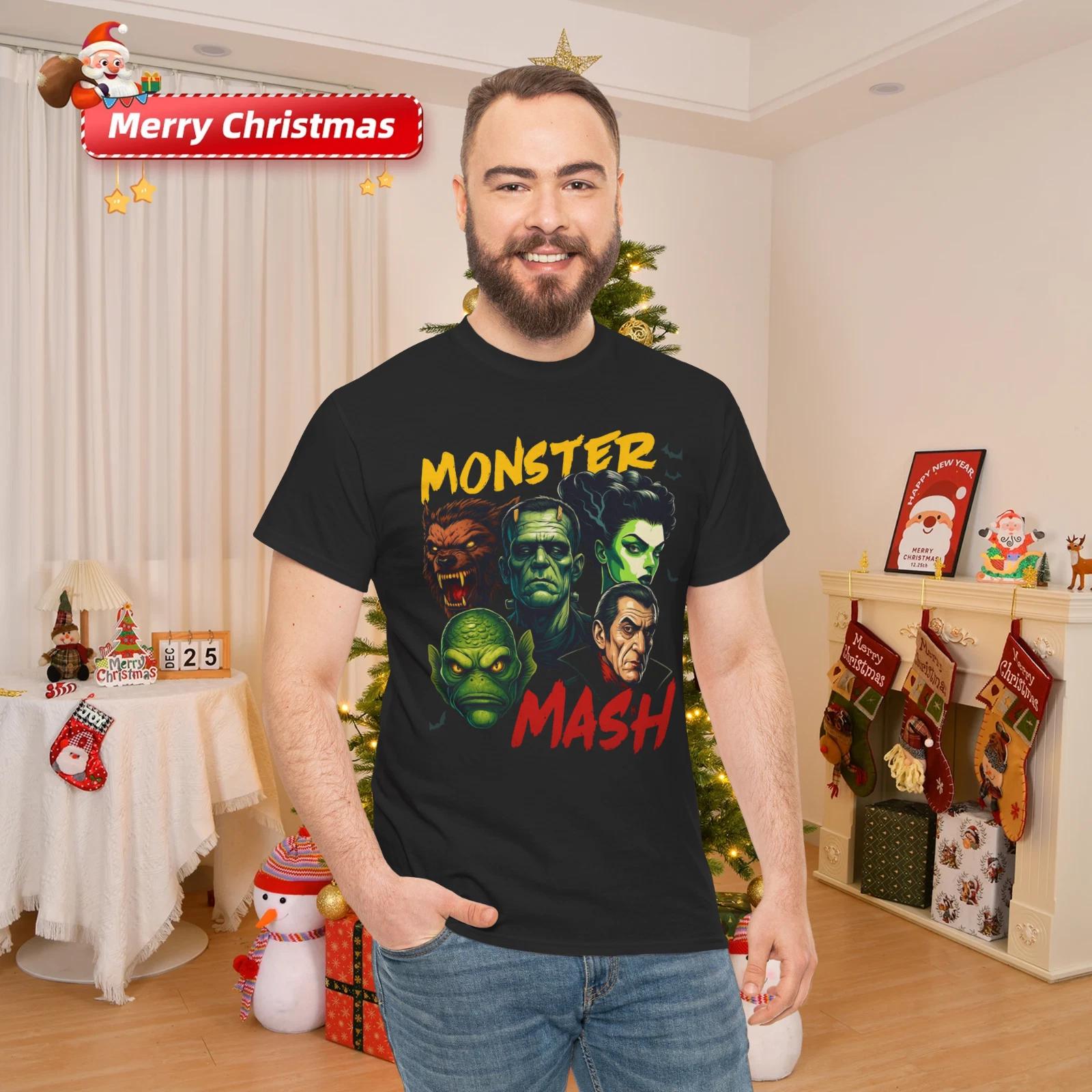Horror Scary Monster Lover Vampire Frankenstein Halloween Cotton T- Shirt S