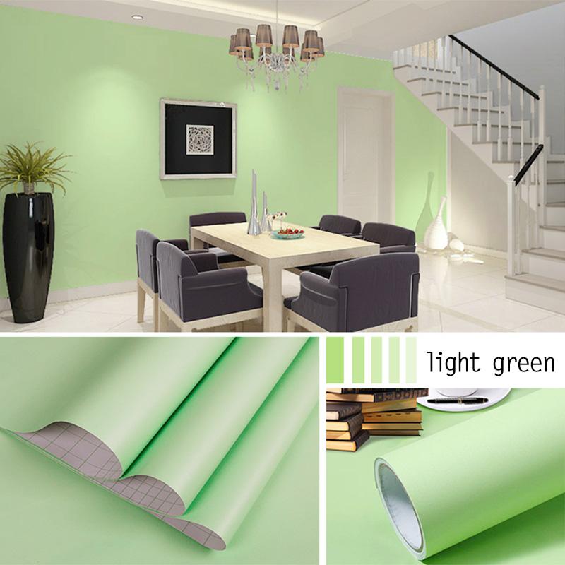 Width Peel and Stick Wallpaper Solid Color Contact Paper Self-Adhesive Sticker Wall Furniture Covering Vinyl Rolls 1-10m