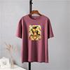 Hirsionsan Vintage Printing Cotton T Shirts Women New Soft Harajuku Loose Female Tees England Style Summer Casual Tops Gotic Graphic T Shirt