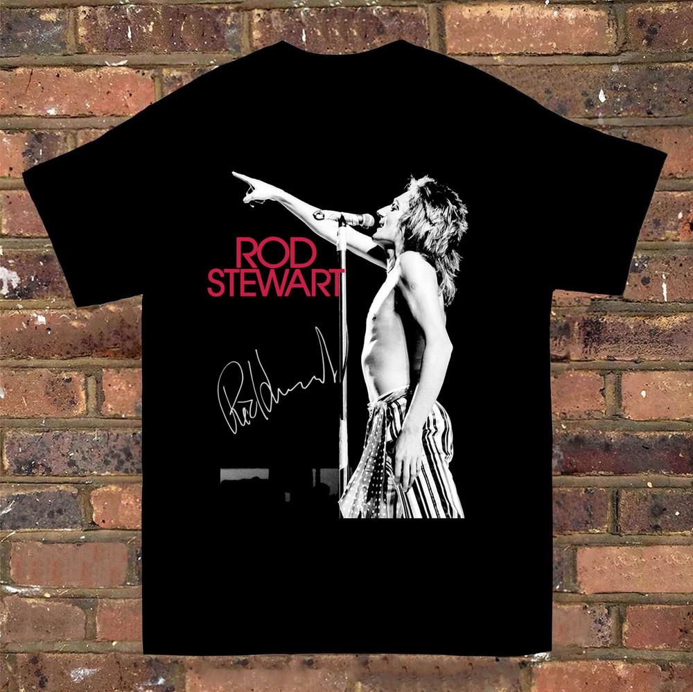 

Rod Stewart 1975 Short Sleeve Shirt Unisex All size Men Women T Shirt Unisex T-Shirt XXXXL