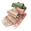 Korean Style Brushed Colorful Scarf Autumn and Winter Warm Scarf Fashion Large Shawl Thick Thick Beard Tassel Striped Scarf for Women