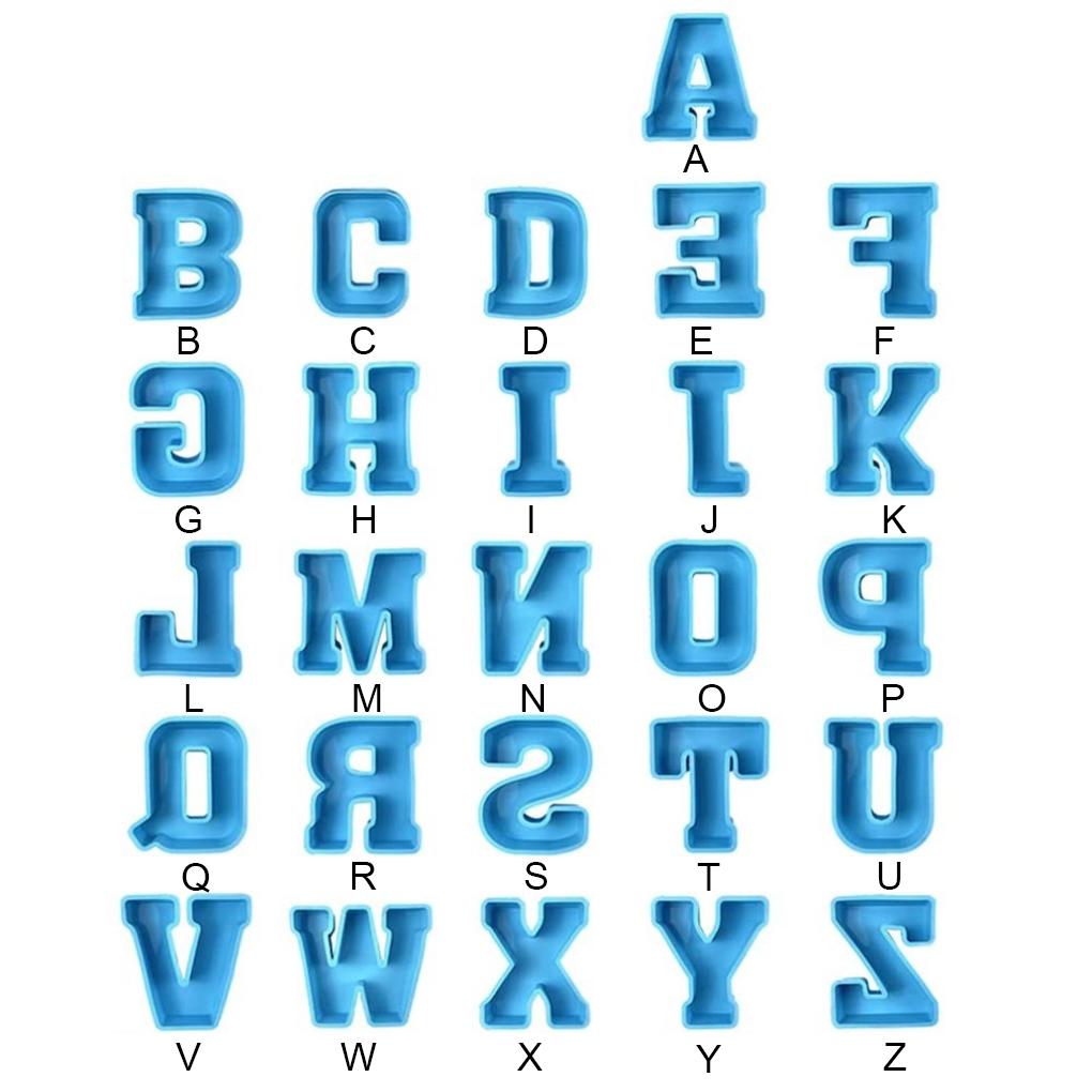 Silicone Capital Alphabet Resin Mold Reusable Washable Replacement Flexible Jewelry DIY Crafts Making Home Decoration Mould