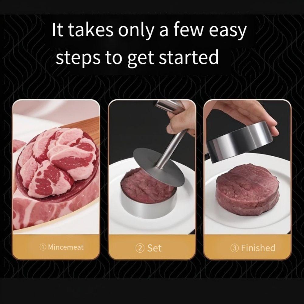 Adjustable Thickness Burger Patty Maker Non-Stick Manual Meat Pie Press Mold Burger Smasher  Steak