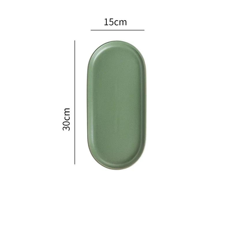 Modern Style Ceramic Plate Retro Restaurant Steak Pasta Dining Plates Delicious Dishes Large Soup Bowls Household Tableware