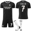 26 Real Madrid Goalkeeper Black Training No. 7 Ronaldo Jersey Vinicius 9 Mbappe No. 5 Football Jersey Suit
