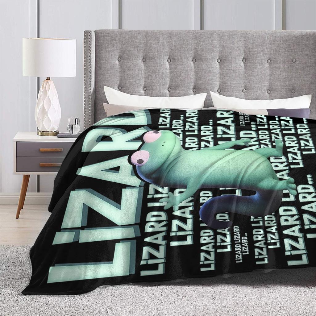 Lizard Lizard Lizard Weirdcore Tom Lizard Fleece Throw blanket Hoppers blankets for Bedding Travel Lightweight Thin Bed Rug,