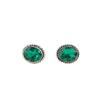 Gioielli in Argento Sterling 925 con Pietra Preziosa Diopside Cromato Gemme da Polsino per Abbigliamento Formale da Uomo CL-1-10