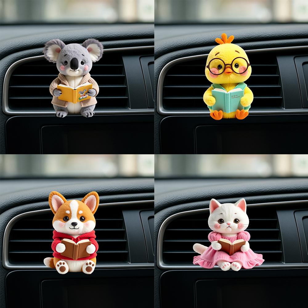 2D Acrylic Perfume Diffuser Car Air Freshener Clip Car Air Conditioning Vent Decoration Car Interior Aromatherapy Clip