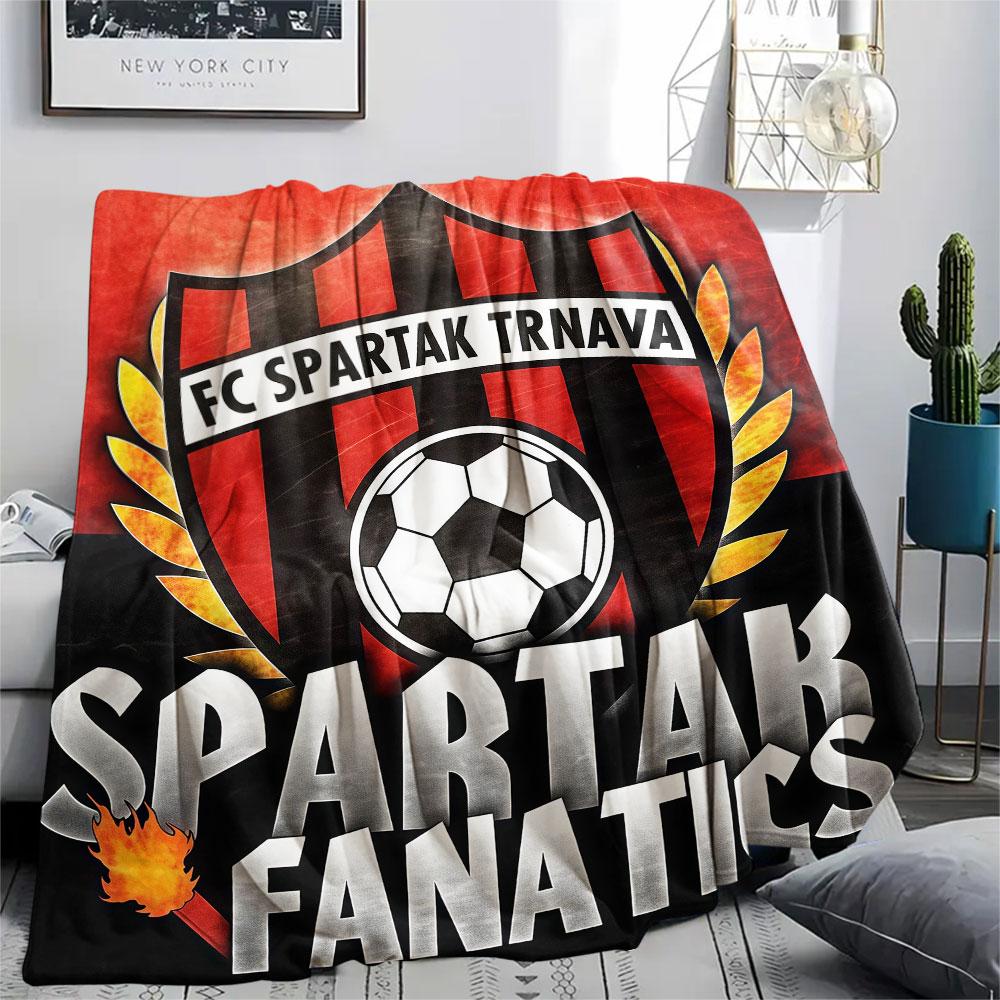 1PC FC Spartak Trnava Patterned Flannel Blanket Suitable For All Seasons for Home Decor Warmth and Comfort Gifts Holiday Present