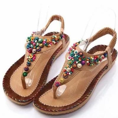 Flip Sandals Women Sandal Bohemia Shoes Lady Fashion National Flower Sandals Shoes