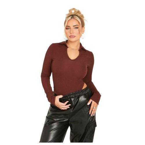 Missy Empire Womens/Ladies Fitted Long-Sleeved Bodysuit