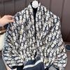 New English Alphabet Fashion Commuter Long Scarf Personalized Versatile Temperament Silk Scarf Air Conditioner Shawl Outside the Room