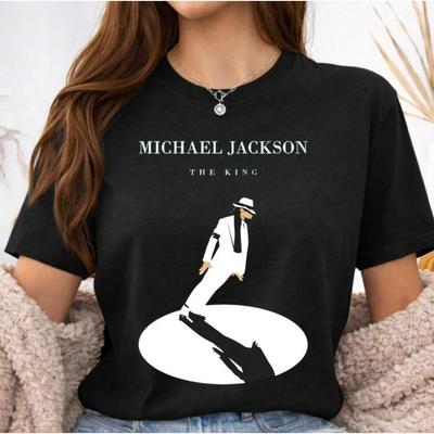 Retro Michae L Jacksons King Of Pop TShirt 90s Graphic Cotton Tee 100Cotton T Shirt Regular Fit