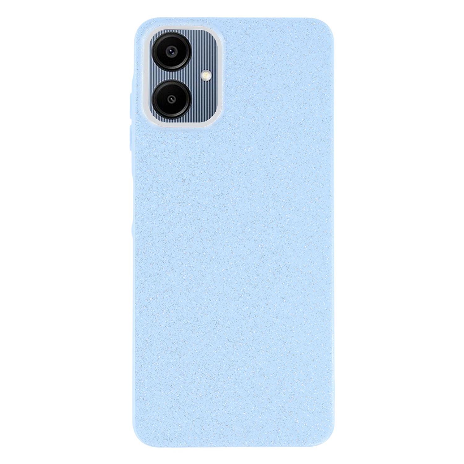 

For Samsung Galaxy A06 4G Case IMD Glitter TPU Phone Cover Large Camera Cutout Sky Blue
