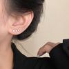 Light Luxury Niche Design Zircon Inlaid Earrings Seven Star Earrings Curved Earrings Zircon Fas J2G5