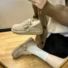 Boken Snow Boots Women's Doudou Shoes 2025 New Autumn and Winter Versatile Flat Bottom Fluffy Thickened Warm Cotton Shoes