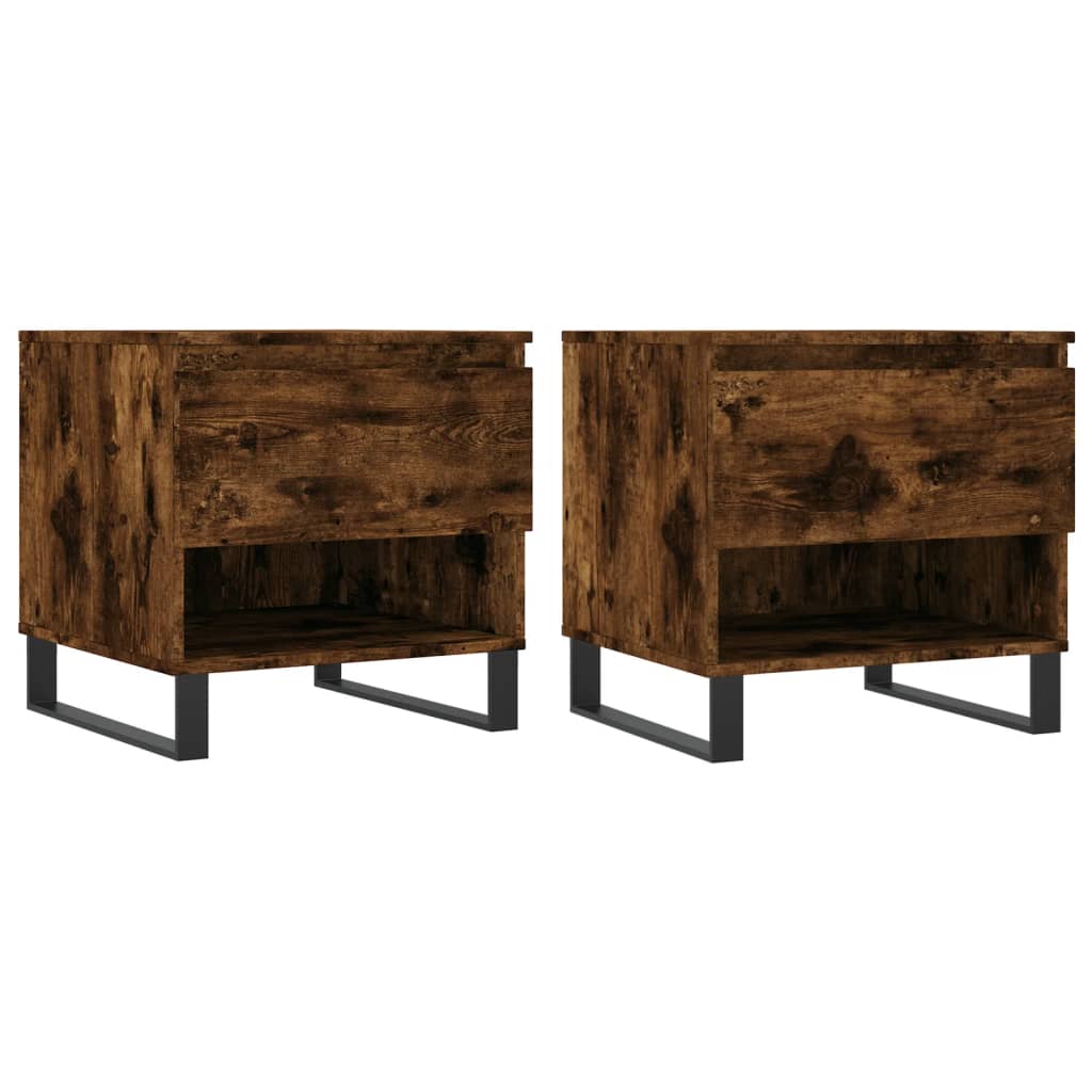 Coffee Tables 2 Pcs Smoked Oak 50 X 46 X 50 Cm Wood Based Material