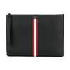 Red And White Striped Minimalist Business Casual Logo Commuter Leather Wallet Clutch Regular Men Wallets Black 6232052