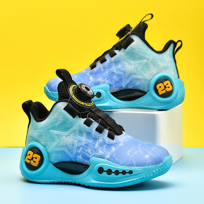 

2025 осень кроссовки для учеников начальной школы новые детские светящиеся спортивные на липучке большого размера дышащие универсальные 42 синий