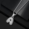 Hot Selling European and American Hip-hop Necklace with 26 English Letter Pendants, Men's and Women's Trendy Zircon Necklace