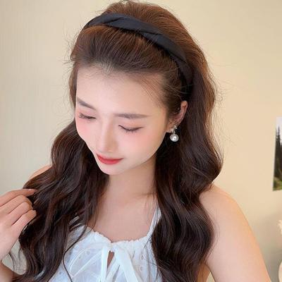 Elegant Solid Cloth Wrap Hairband For Women Girls Sweet Hair Ornament Headband Simple Hair Hoop Head Band Fashion Hair Accessory