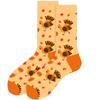 Women Men Thanksgiving Socks with Unique Fall Patterns Pumpkins Maple Leaves Turkey Prints Socks for Holiday Gatherings
