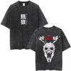 Gewaschenes Vintage Anime One Punch Man Saitama Saitamas Fitnessstudio Lustiges Meme Grafik T-Shirt Herren Damen Fitness Freizeit Übergroße T-Shirts