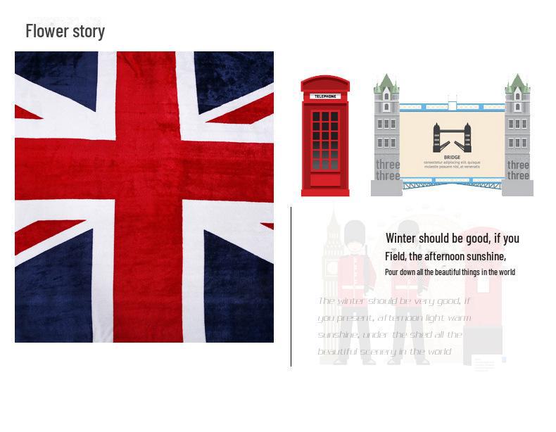 Britische Union Jack Flanell Klimaanlage Decke - Ideales Geschenk oder Gruppenkauf