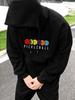 Unisex Hoodie, Casual Outdoor Activity, Colorful Pickleball Balls Graphic And Text, Pullover Sweatshirt, Streetwear Style, Spring Autumn Wear, Drawstr