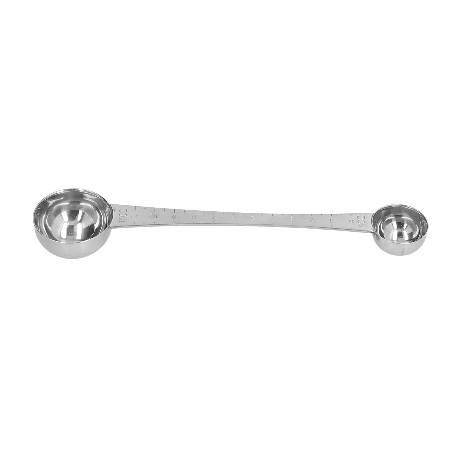 

Coffee Scoop with Scale Length Double End Measuring Spoon Stainless Steel Tablespoon Seasoning Spoon