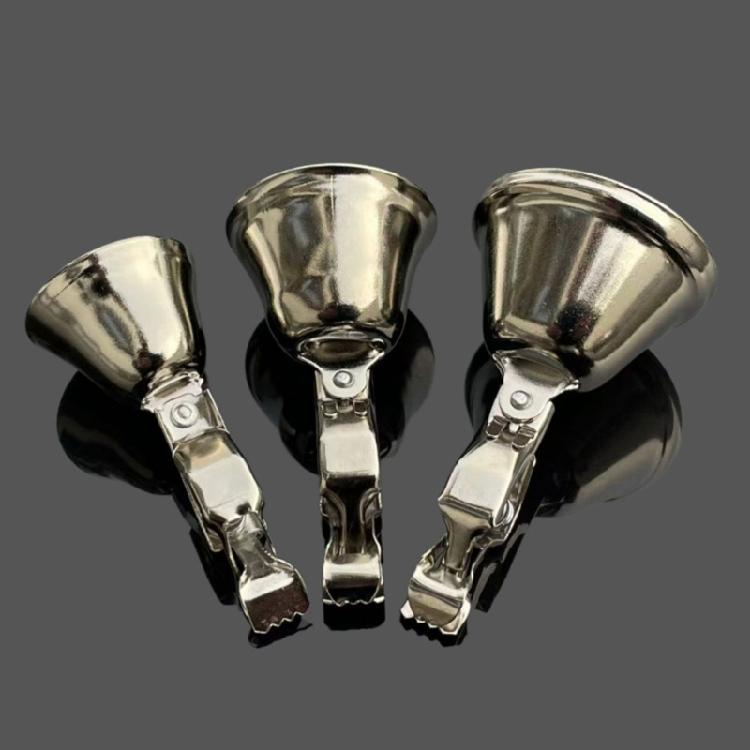 Fishing Rod Bells Spring Clip Signal Set of 5, Metal Bites Indicators Notice Accessory for Night Fishing, Shore Fishing and Rod Watch Use Daily