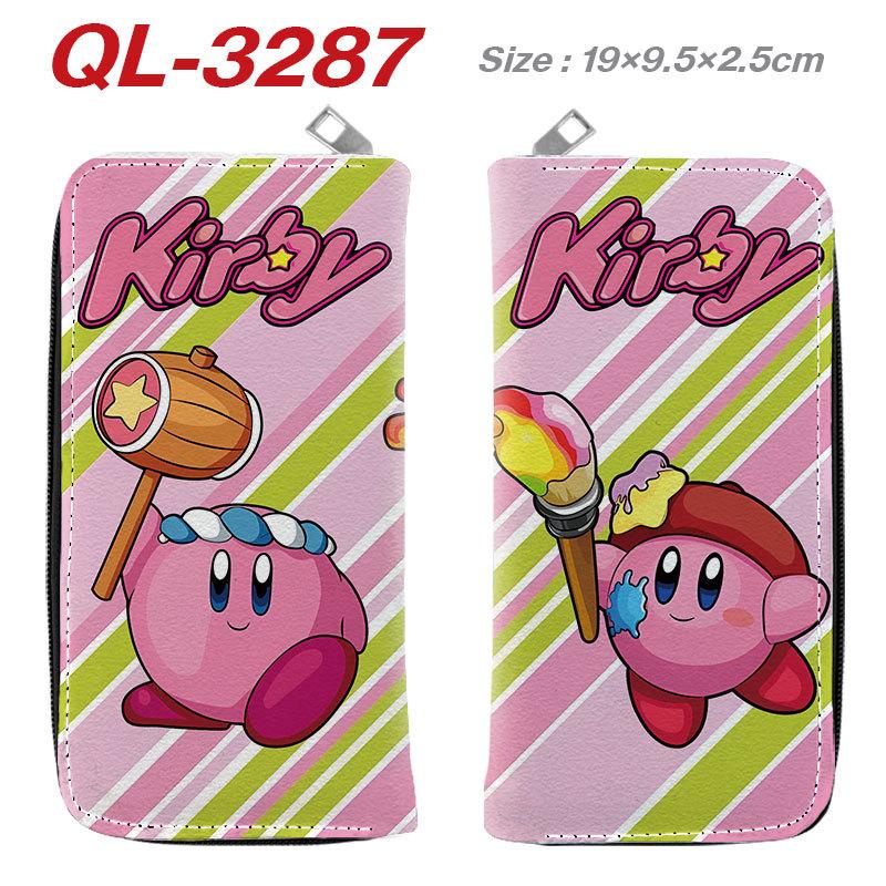 Kirby Zip Long Wallet Anime Clutch Coin Purse Storage Bag Pink 1pcs