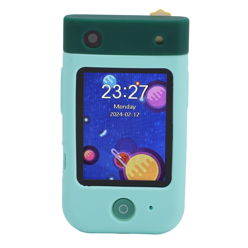 Kinder Smart Phone Spielzeug 2,8 Zoll 180 Grad Klappkamera 1080P Video Tragbar Kleinkind Spiel Telefon Spielzeug Dinosaurier Grün