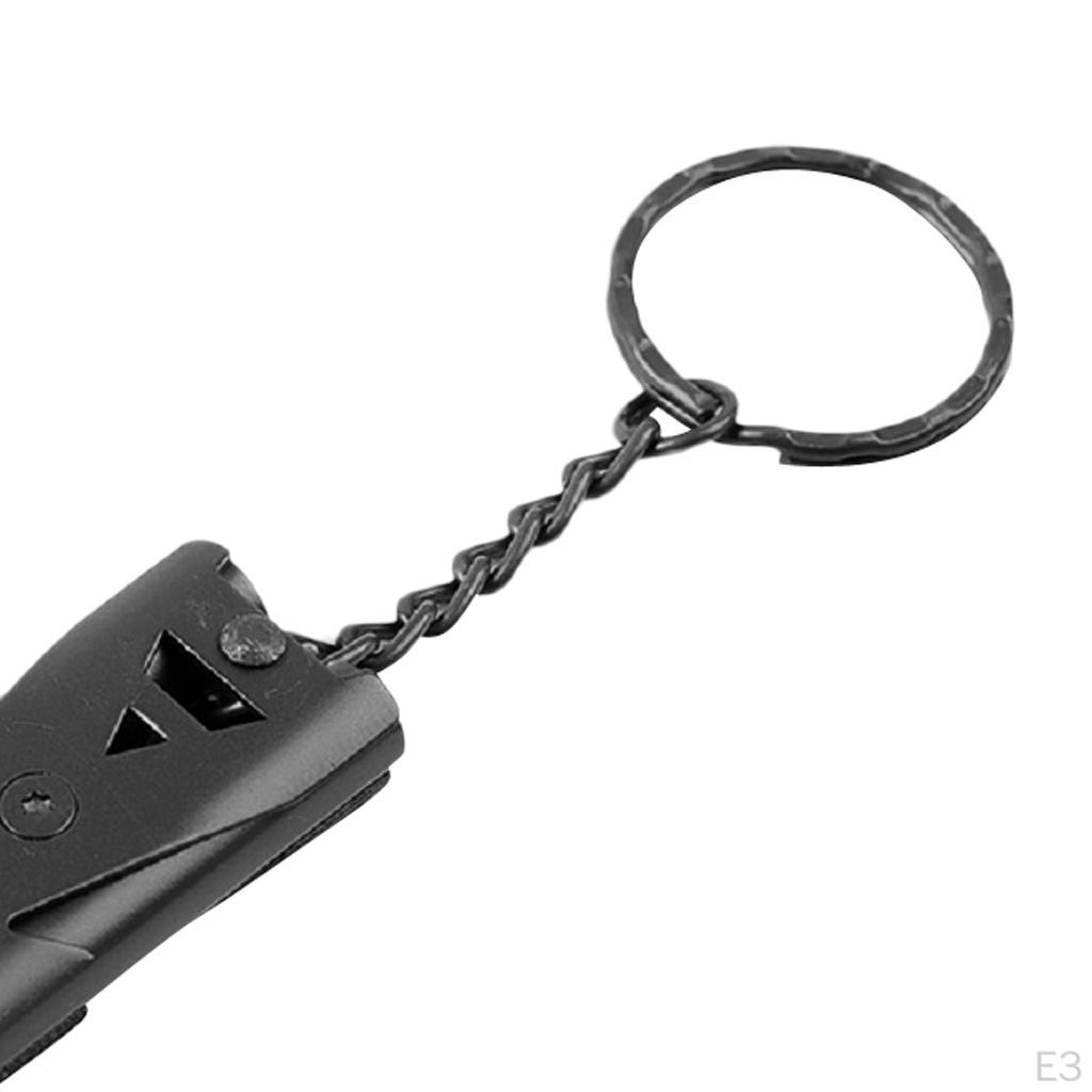 Stainless Steel Safety Whistle Keychain Emergency Camping Survival