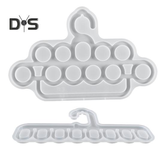 Silicone Hanger Mold 8/11 Rings Handmade Clothes Scarf Tie Belt Hanger Epoxy Resin Casting Mold Hanger Making Mould DIY Craft Lovers Gift