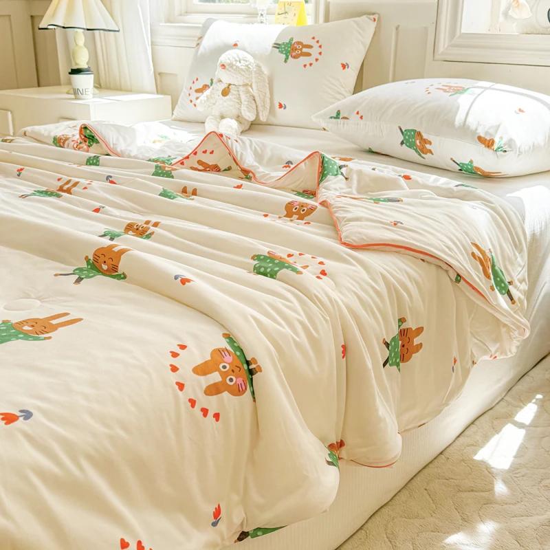Good Quality Cool Feeling Quilt Summer Coolness Ice Cold Air Condition Thin Blanket Summer Quilt Plain Air-conditioning Bedroom