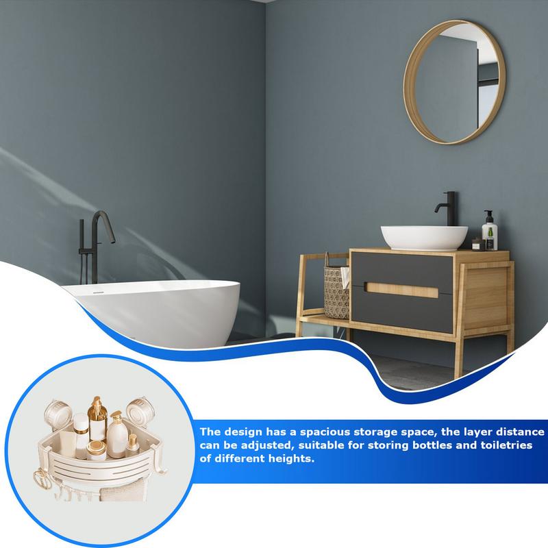 Corner Shower Shelves Sturdy Bathroom Shower Organizer Reusable Kitchen Corner Organizer Storage Corner Shower Organizer For