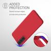 Coque de protection - BOOLING - pour Samsung Galaxy S21 - Silicone souple - Rouge - Résistante aux rayures