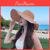 Summer Striped Sun Hat With Big Brim For Women Casual Sunshade And Breathability