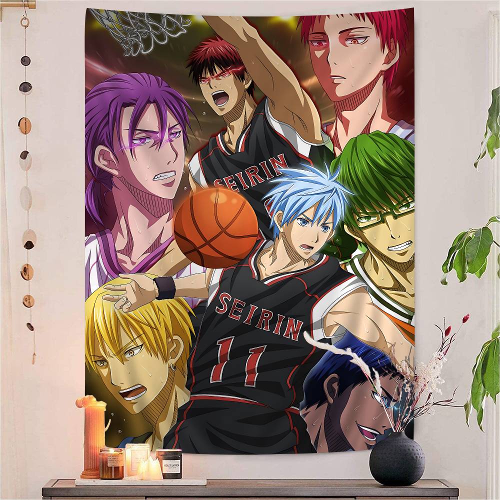Japanese Anime Kuroko No Basket Colorful Tapestry Wall Hanging Hanging Tarot Hippie Wall Rugs Dorm Wall Art Decor