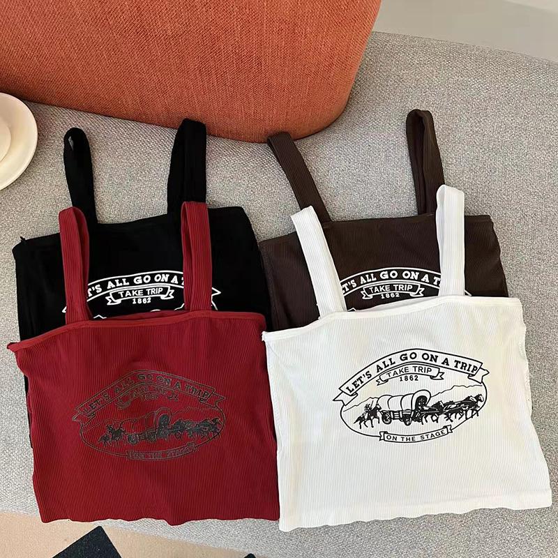 

Женская майка без рукавов с принтом, жилет, укороченные топы, майки