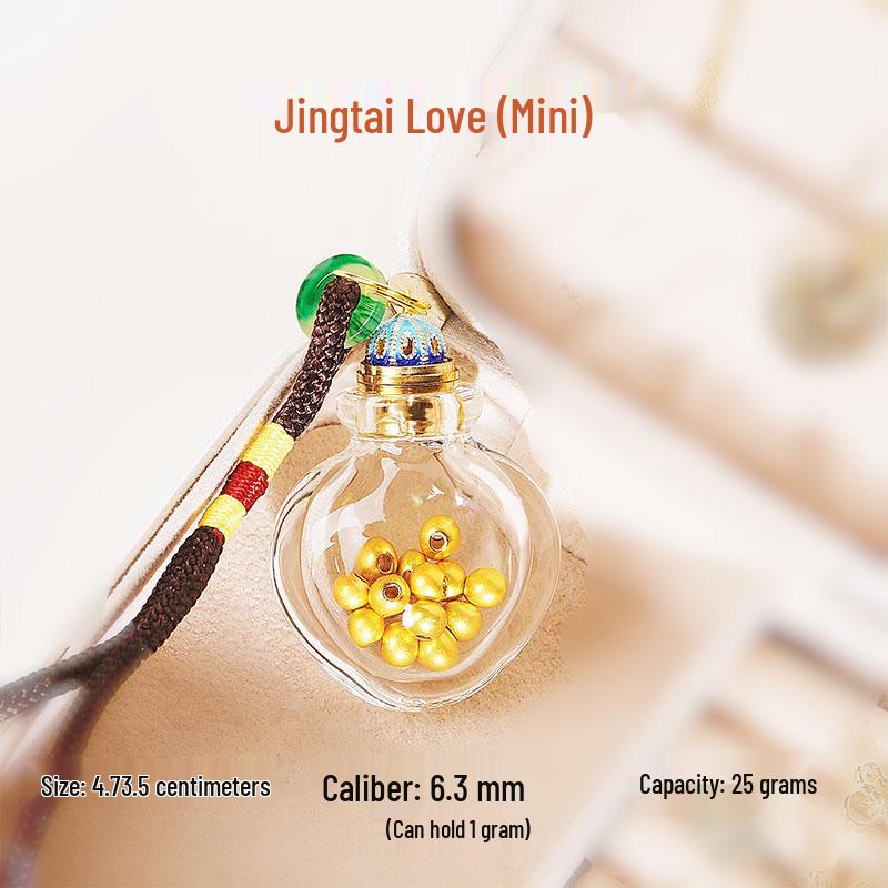 Heart-Shaped Gold Glass Jar for Storing Beans
