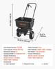 Schiebe-Rasenstreuer, 3,6m Streubreite, Streuwagen mit 36,3kg Ladekapazität & 10 Zoll All-Terrain-Reifen, Handgeführter Garten- und Rasenstreuer