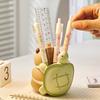 Resin Craft Desk Pen Holder Ornaments Stationery Organizer Pencil Storage Box  Desktop Decoration
