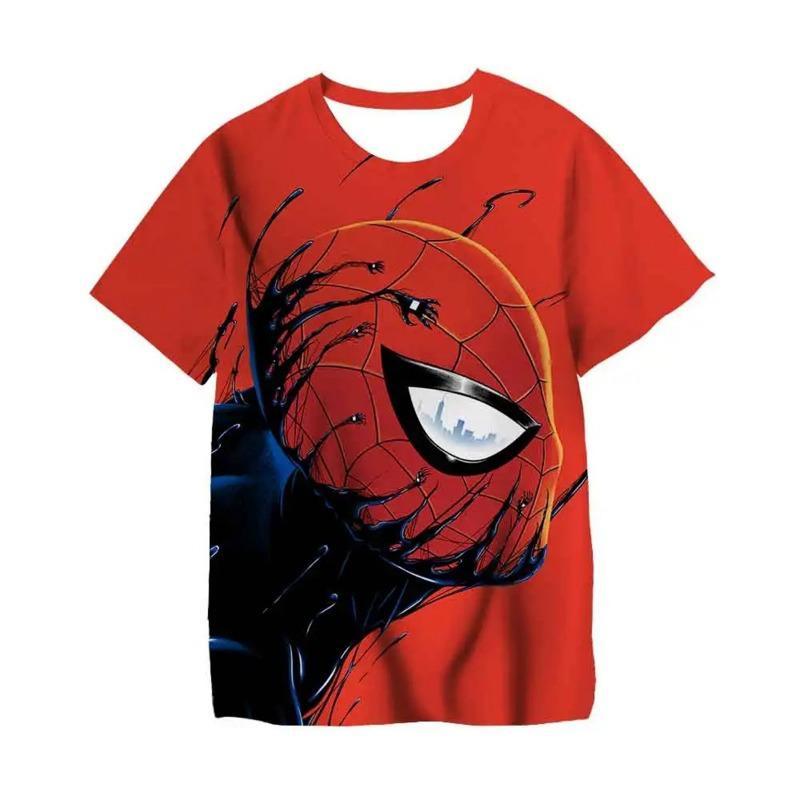 

Men Summer 3D Print Avengers Spider Man T-Shirt Classic Battle Dress Printed Round Neck Men Loose Short Sleeve Clothing L