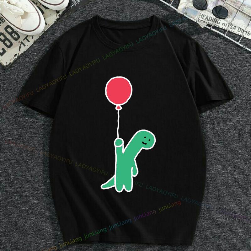 Fun Pizza Joguman Dinosaur T Shirt Unisex Clothes Short Sleeve Fashion Woman 100 Cotton Streetwear Womens Tshirts Men Tshirt